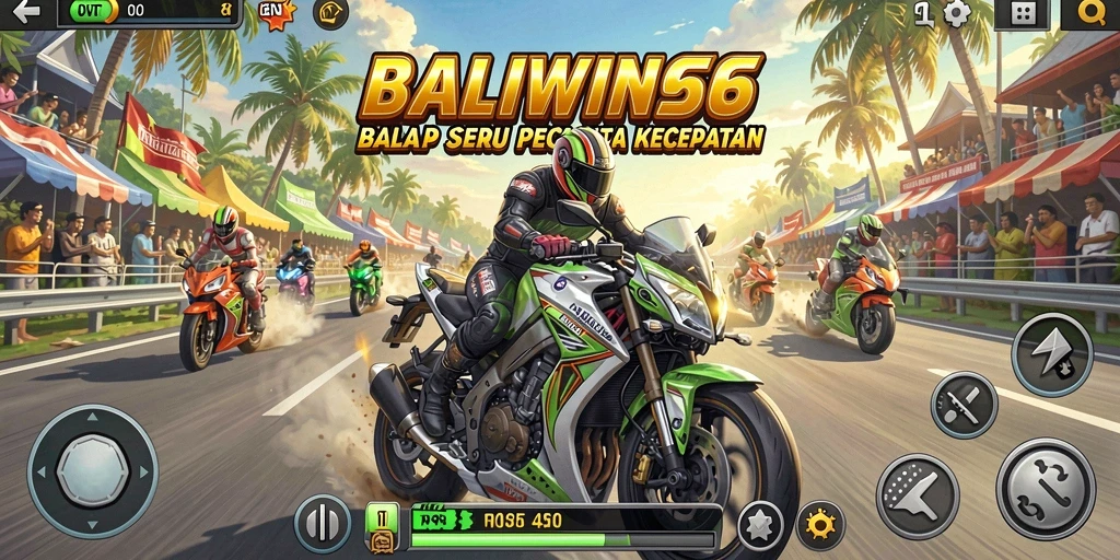Tampilan menarik dari balapan seru di BALIWIN66.