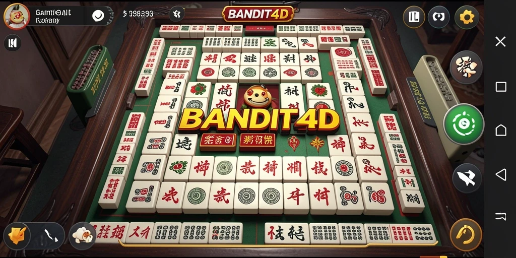 Tampilan gameplay seru dari BANDIT4D yang penuh strategi Mahjong.