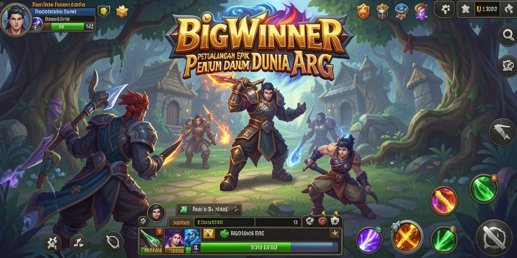 Tampilan seru dari aksi gameplay BIGWINNER yang menampilkan pertempuran epik.