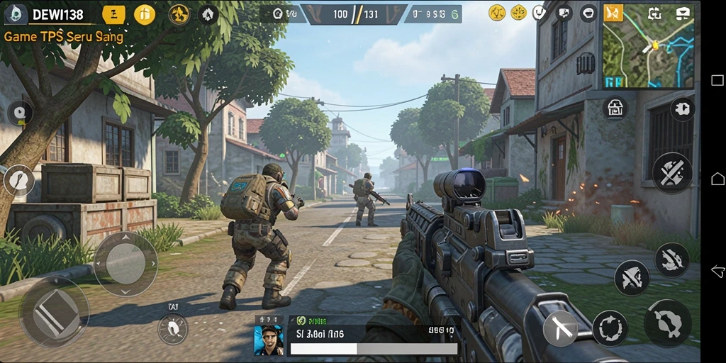 Screenshot gameplay DEWI138 menampilkan aksi menegangkan dalam TPS.