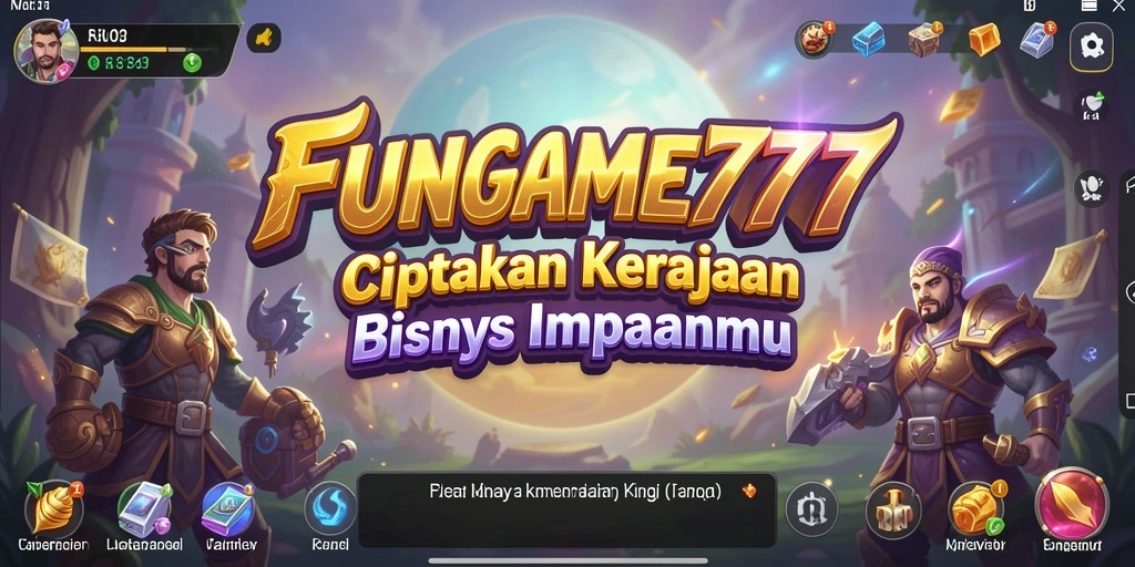 Screenshot gameplay FUNGAME777 menunjukkan keseruan mengelola bisnis Tycoon.