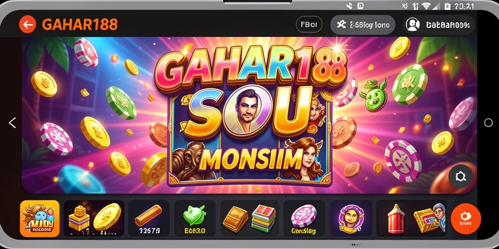 Tampilan gameplay Slot GAHAR188 yang menarik dan interaktif.
