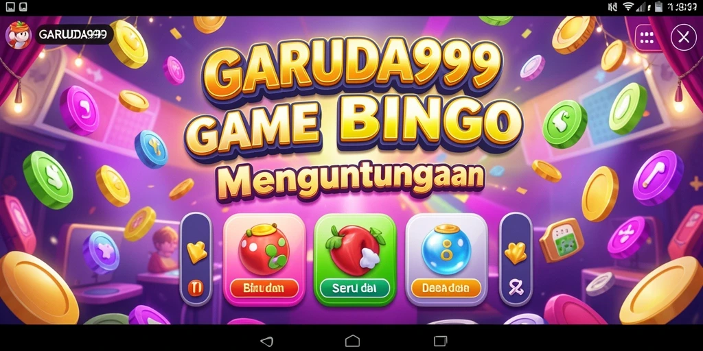 Screenshot gameplay GARUDA999 dengan tampilan board Bingo yang menarik.