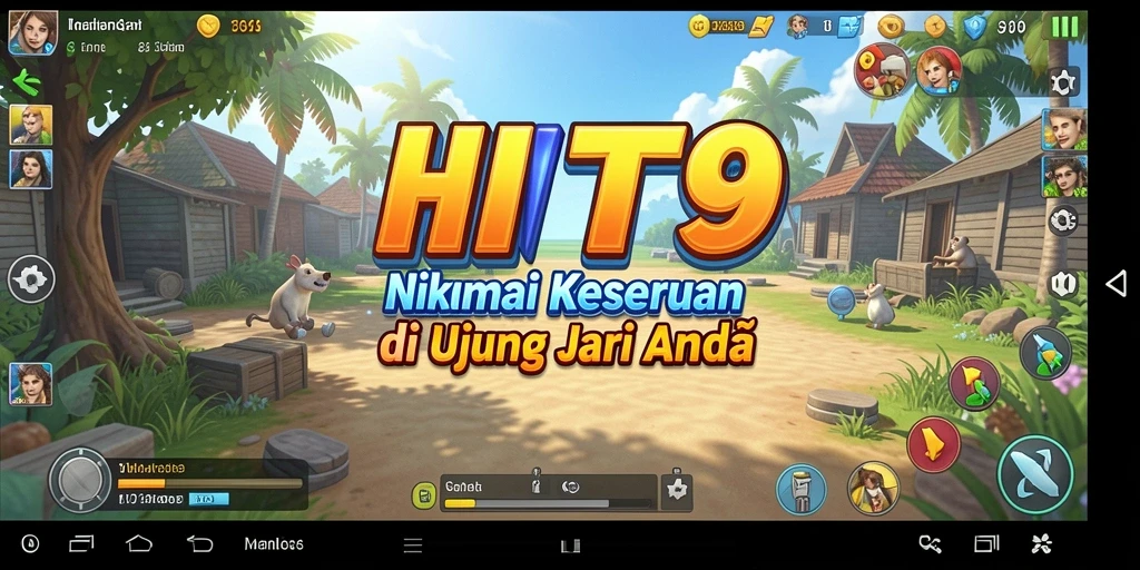 Gameplay menarik HIT9 dengan grafis cerah dan interaksi sosial.