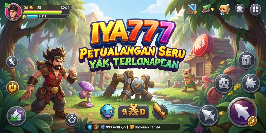 Tampilan dinamis dari gameplay petualangan IYA777 yang seru.