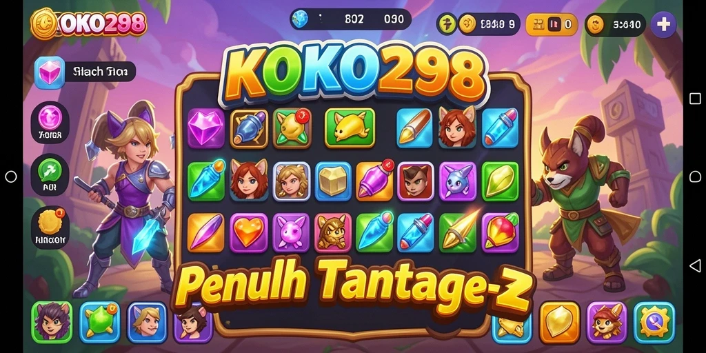 Tampilan menarik dari gameplay Match-3 KOKO288.