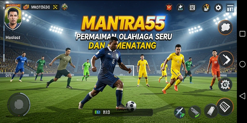Tampilan gameplay seru dalam MANTRA55 dengan grafik yang menawan.