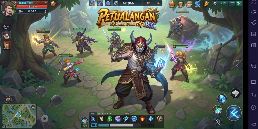 Tampilan gameplay seru dan mendalam dari MT966 dalam dunia RPG.