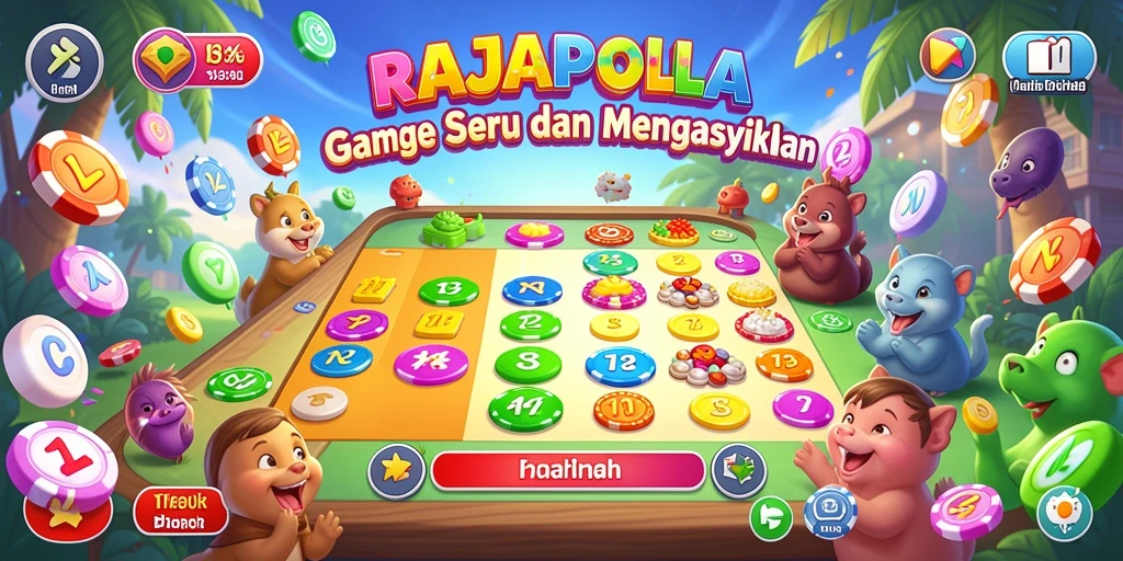 Tampilan gameplay seru di RAJAPOLA dengan berbagai fitur Bingo.