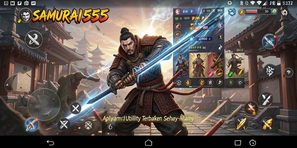 Screenshot utama SAMURAI555 menampilkan tampilan antarmuka pengguna yang intuitif.