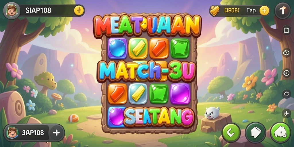 Gameplay seru SIAP108 dengan tantangan Match-3.