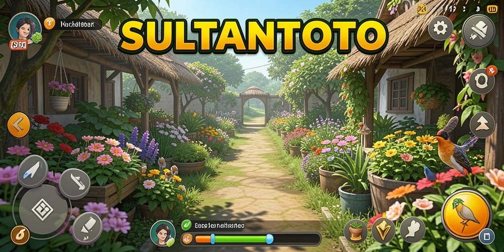 Tampilan seru gameplay SULTANTOTO saat berkebun.
