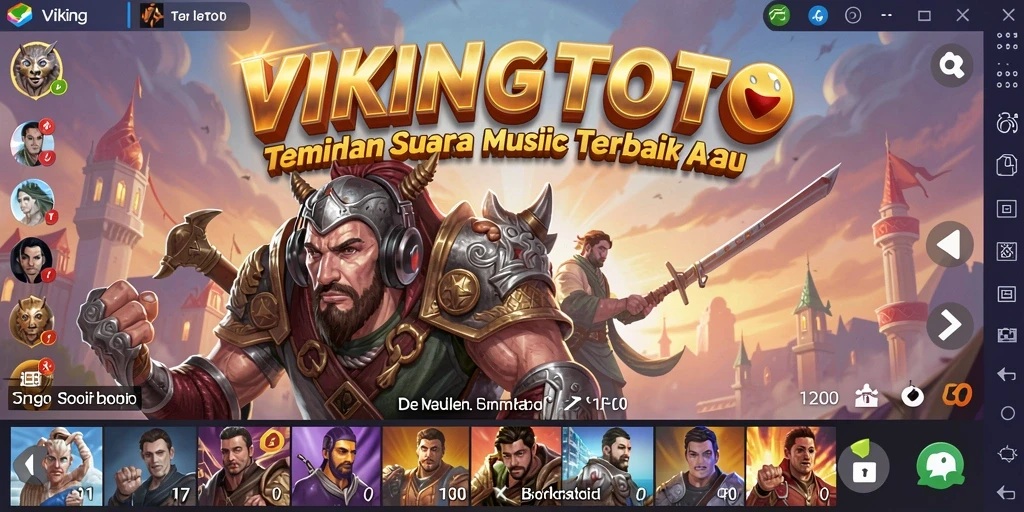 Screenshot VIKINGTOTO menampilkan antarmuka menarik dengan berbagai pilihan musik.