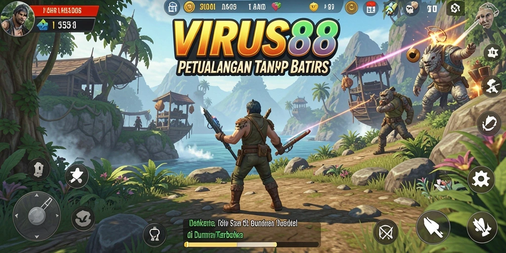 Gameplay mendebarkan di dunia terbuka VIRUS88.