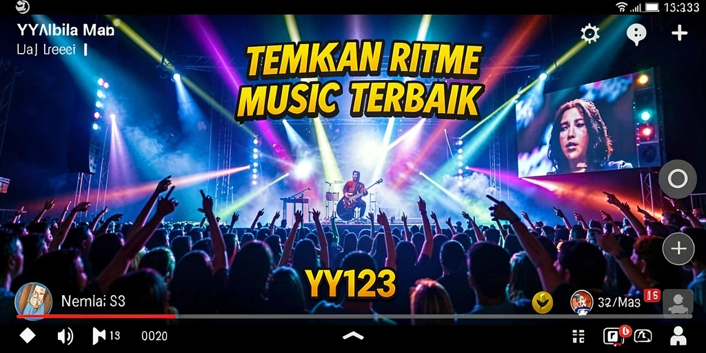 Tampilan gameplay YY123 dengan interaksi musik yang seru.
